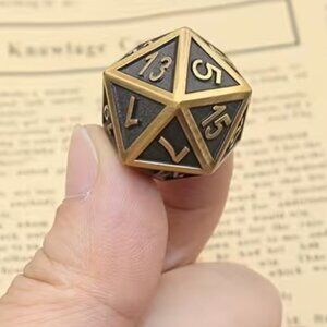 Premium Zinc Alloy D20 Polyhedral Dice for RPGs, Role-Playing & Board Games